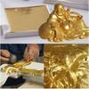 100 Peças Folhas de Ouro 24K - Folha de Ouro Puro Comestível Para Decorações de Alimentos Artesanato DIY Feito à Mão e Scrapbooking