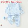 Baby Threelayer Warm Cotton Pajama Set With Cartoon Patterns For Newborns