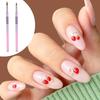 2PCS Acrylic Brushes for Nails, Size 2, 4 Professional Manicure Brush Set Purple-Pink Gradient Nail Tools Non-slip for Acrylic Powder, Nails