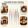 Decorative Hanging Lanyards Included 12Pcs Colorful Spiral Icicle Ornaments, Acrylic Twisted Ice Bar Decor for Christmas Tree, Easy Storage