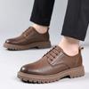 Fashion Spring Autumn Fashion Hollow Leather Platform Shoes for Men British Style Men Loafers Designer Casual Business Formal Shoes Male