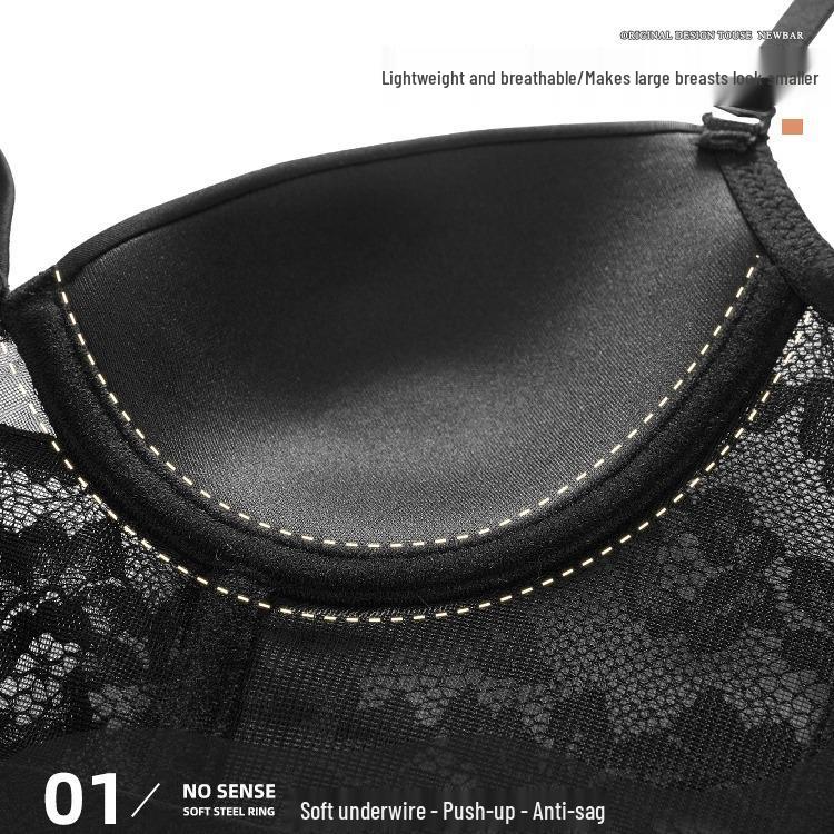 2024 Sexy U-Shaped Back Bra Set - Side Support for a Sleek, Smaller Look