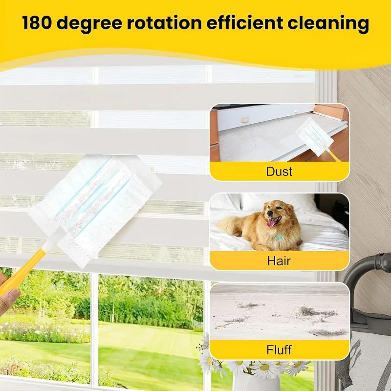 Double Sided 360 ° Disposable Electrostatic Duster ,Electronics, Blinds, Car, Ceiling Home Dusting Brush Cleaning Accessories