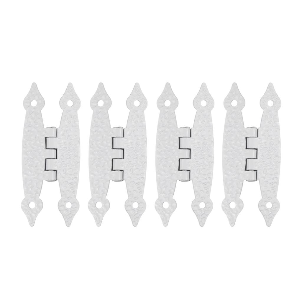 Decorative Antique Iron HShaped Hinges 4 Pack for Cabinets and Dressers