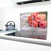 Glass Protective Stovetop Plate 2x40x52 Rose