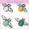 Classic Alloy Butterfly Brooch Pin With Faux Stone And Shell For Women Fashion Accessory