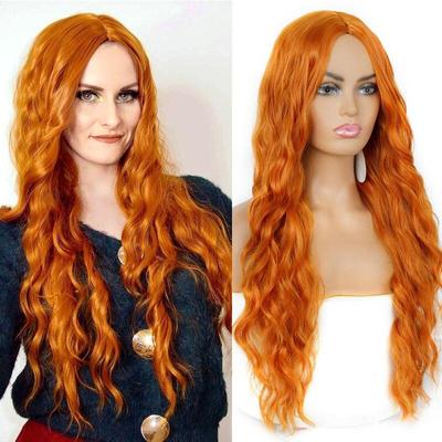 Long Water Wave Hairstyle Wigs For Women Synthetic Hair High Temperature Fiber Average Size Blonde Lolita Cosplay 613