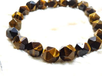Eye Bracelet for a 10mm Cut Natural Power Stone Kanoishi Stone for Financial and Professional 18cm Tiger's Men, (for Purification, Pebbles) -