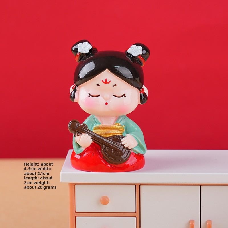 Tang Dynasty Women Creative Decorative Piece - Wealthy Woman - Ancient Style - Cute Home Office Desk Decoration - Resin Small Decorative Piece