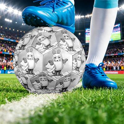 The Show with the Mouse Print Size 5 Soccer Ball Durable Shock?Absorbing Sports Ball For Training Match Outdoor Playing