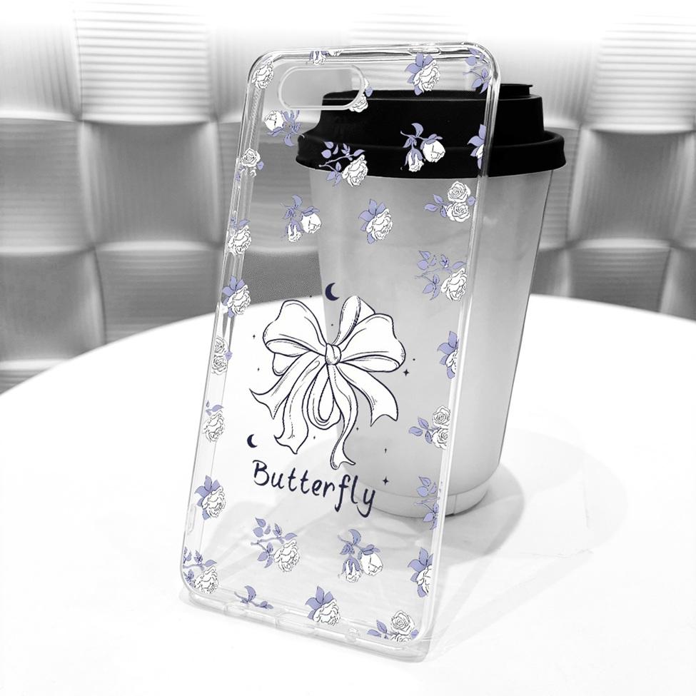 Transparent For Realme C2 Case Cover Cute Fashion Butterfly Funny Painted Casing For Realme RMX1941 RMX1945 RMX1943