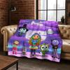 Cute Gabbys Dollhouse Cartoon Girl Kids Flannel Blanket Soft Warm Throw Blanket for Bed Bedroom Room Living Room Christmas Gift