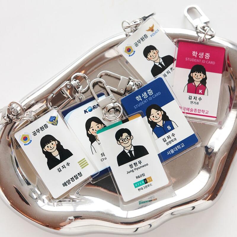 

Custom employee ID keychain production (double-sided coating, D) Double-sided coating of certificate (D ring)
