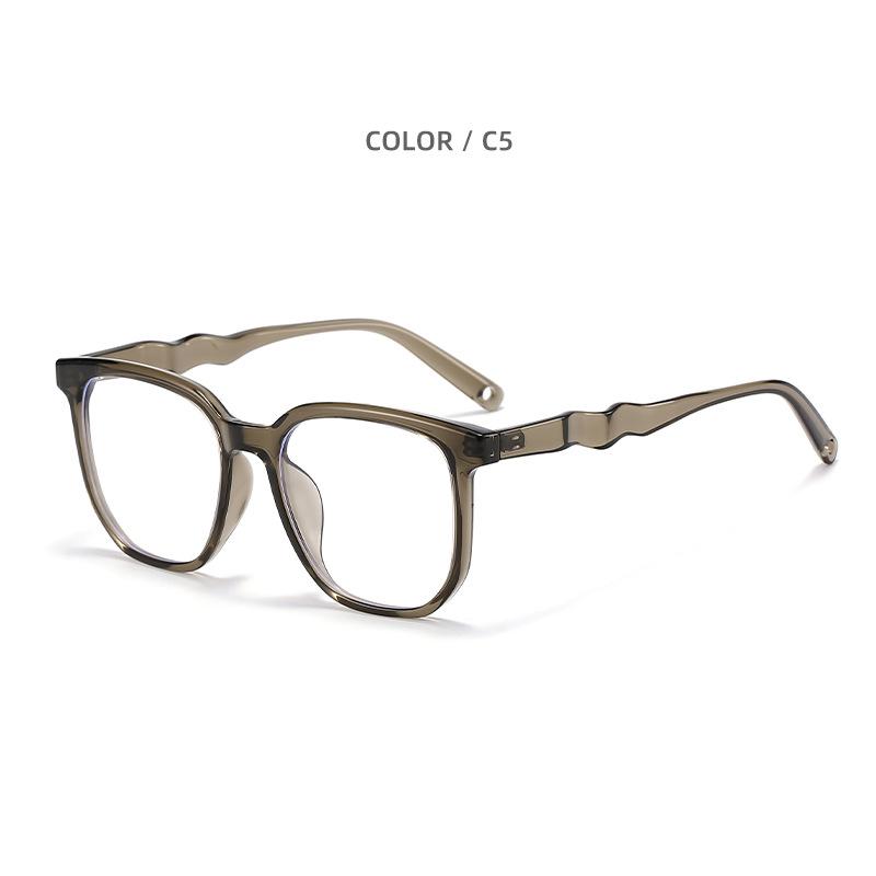 

Skinny large frame anti-blue glasses TR90 glasses frame Internet celebrity black frame women without makeup versatile flat glasses men
