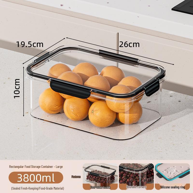 Large Capacity Transparent Food-Grade Storage Box for Fridge & Freezer