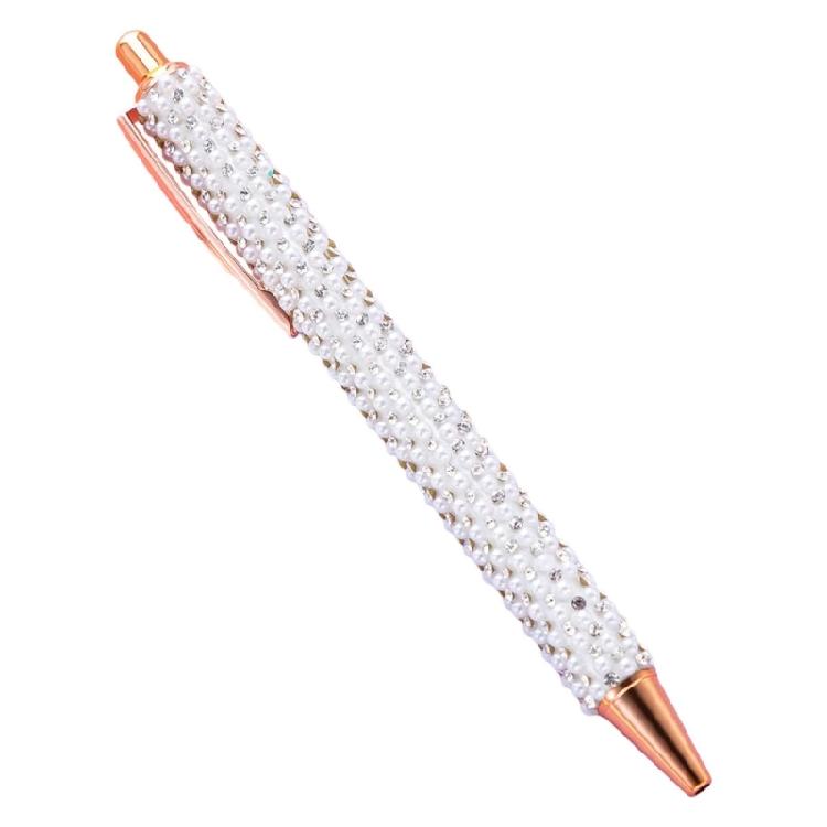 Retractable Ballpoint Pen Business Signature Pen Beads Ballpoint Pen