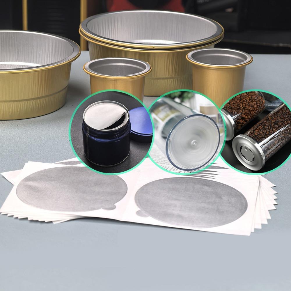 50pcs set Self Adhesive Aluminum Foil Lids Portable Aluminum Foil Sealing Stickers For Yogurt Cups