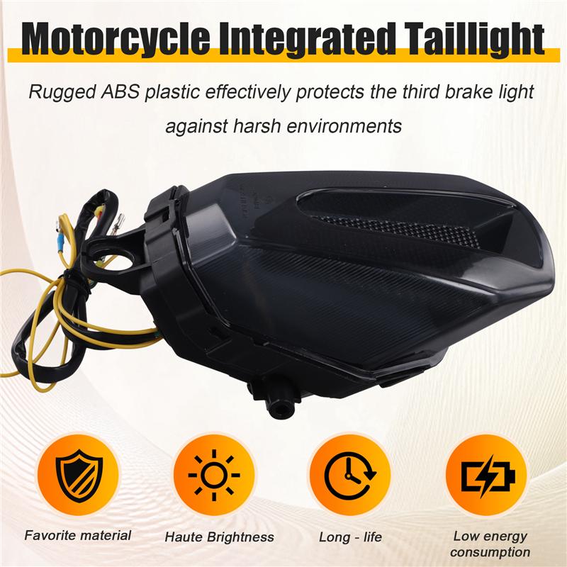L10A Motorrad Rücklicht Integriertes Rücklicht mit Bremslicht und Blinker für Suzuki GSXR1000 GSXR1000R 2017-2024