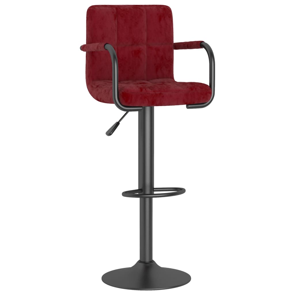 Bar Stool Wine Red Velvet