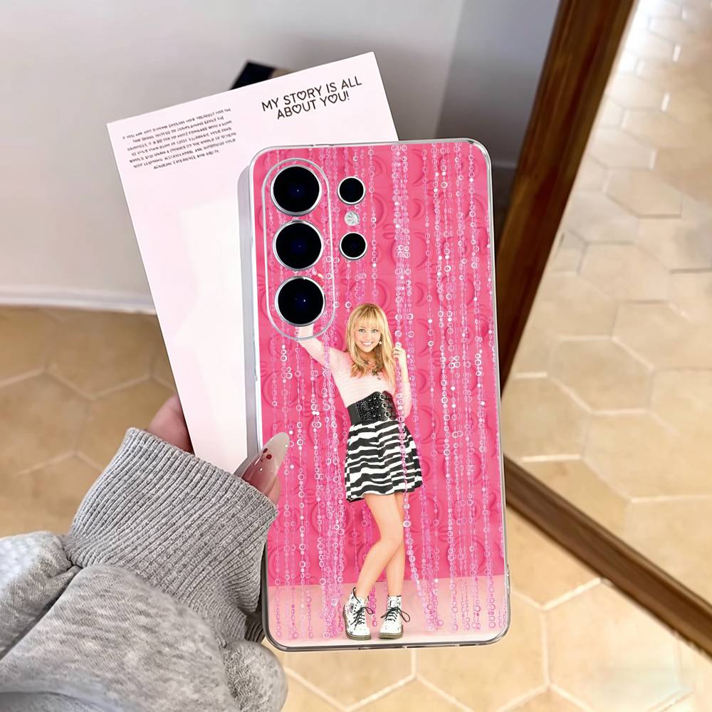 H-Hannah Montana Phone Case For Samsung S25,S24,S21,S22,S23,S30,Ultra,S20,Plus,Fe,Note,10,9,5G Transparent Cover