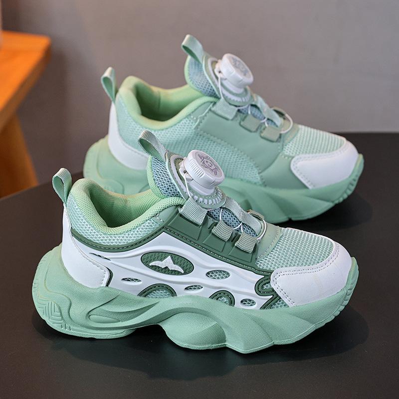 

Classmates Girls Autumn 2025 New Children s Button Sneakers Mesh Casual Girls Daddy Shoes Big Children Soft Sole 32-37 6 pairs in one hand