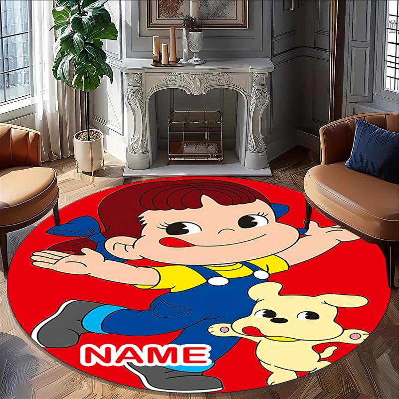 Personalized M-Milky Round Chair Office Rug - Perfect for Mat, Office Chair & More - Ideal Gift for Birthdays and Holidays