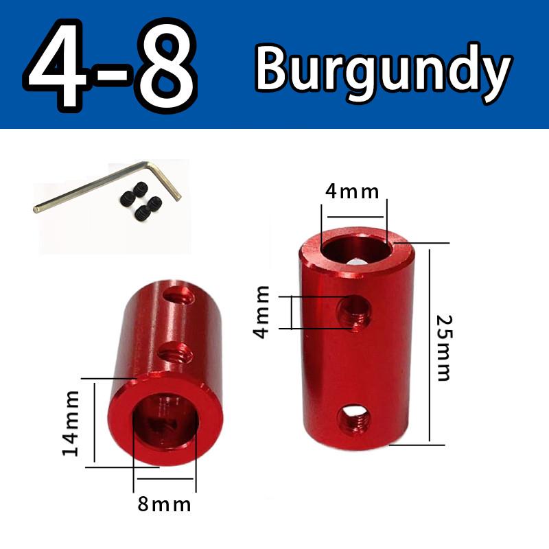 Burgundy/Sky Blue/Royal Blue Aluminum Alloy Colored Coupling Length:25mm Specification:3~10 Full Series Rigid Coupling Set Screw
