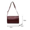 High Quality PU Leather Wide Shoulder Strap Shoulder Bag Women Vintage Ladies Small Handbag Pillow Messenger Crossbody Bag