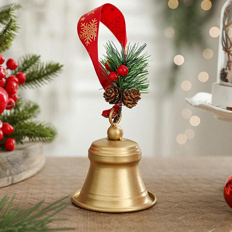 Gold Sleigh Bell Christmas Tree Bell Artisanal Design Christmas Bell Christmas Ornaments Portable Christmas Tree Bell Christmas