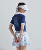 CHUCUCHU Marine Petit Collar Short Sleeve Top (Navy) Cbfss-Ts007W