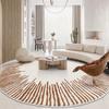 Minimalist Geometry Round Carpet Fluffy Soft Living Room Decor Light Luxury Circle Rugs for Bedroom Large Area Round Study Mat
