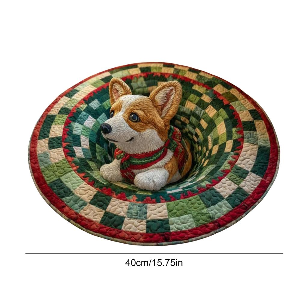 Christmas Claus 3D Printed Round Mat Christmas Rug Christmas Christmas Welcome Door Mat for Home Decor Christmas Decoration