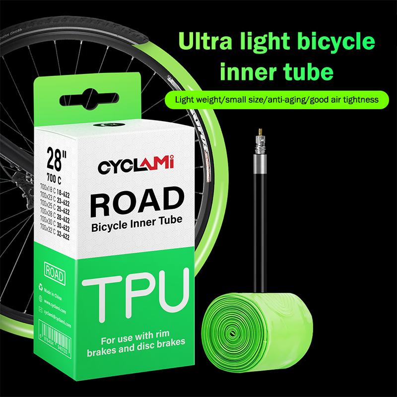 Cameră de bicicletă ultralight 30G Material TPU 700C 18 32 Anvelopă bicicletă rutieră Lungime 45mm 65mm 85mm Valve Franceză