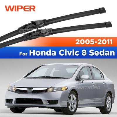 For Honda Civic 8 Sedan 2005-2011 2006 2007 2008 2009 2010 Wiper Front Wiper Blades Windshield Windscreen Window Brush 26"+23"