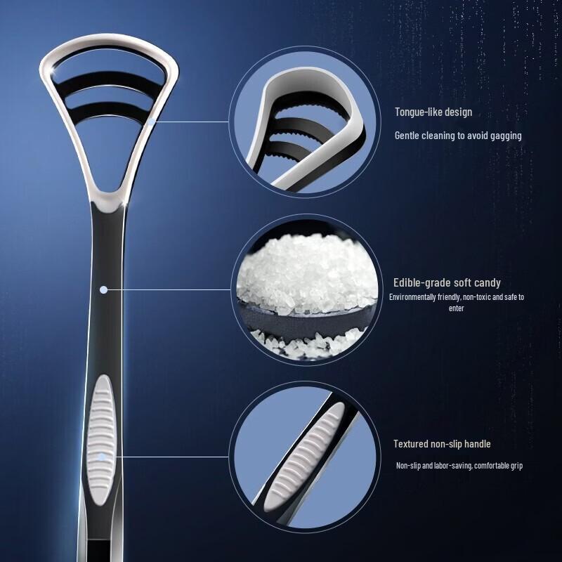 Hefengyu Dual-Effect Tongue Cleaner Brushes