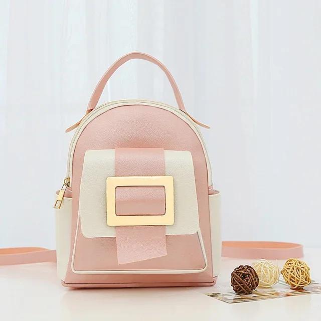 Luxury PU Leather Kawaii Backpack Cute Graceful Bagpack Mini  Small School Bags for Girls Teenage Girls' Fashion