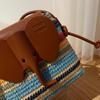 Nanfeng versatile trend summer night feng shui bucket bag rainbow elephant woven bag women's summer one-shoulder crossbody bag