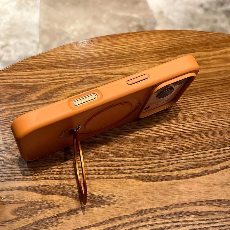 Luxury Magnetic Metal Car Stand Holder Ring Phone Case For iPhone 17 16 15 14 13 Pro Max 17Pro Air For Magsafe Bumper Back Cover