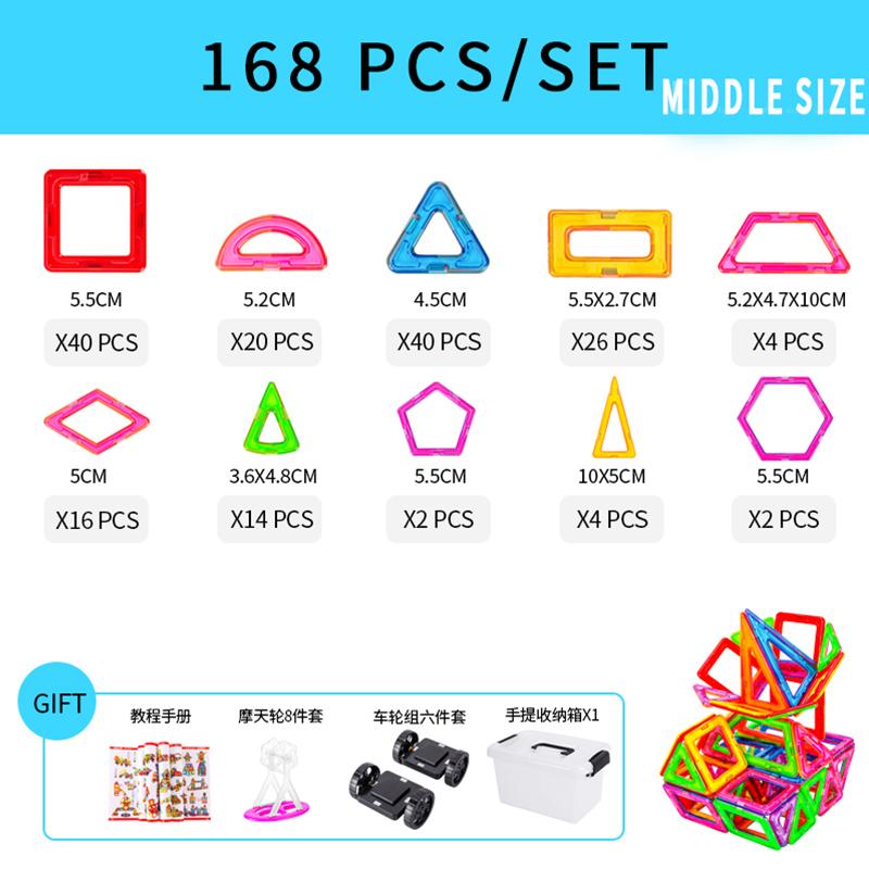 DIY Montessori Magnetische Fliesen Magnetspielzeug für Jungen Mädchen Magnetische Blöcke Bauset für Kleinkinder Lernspielzeug Kindergeschenke