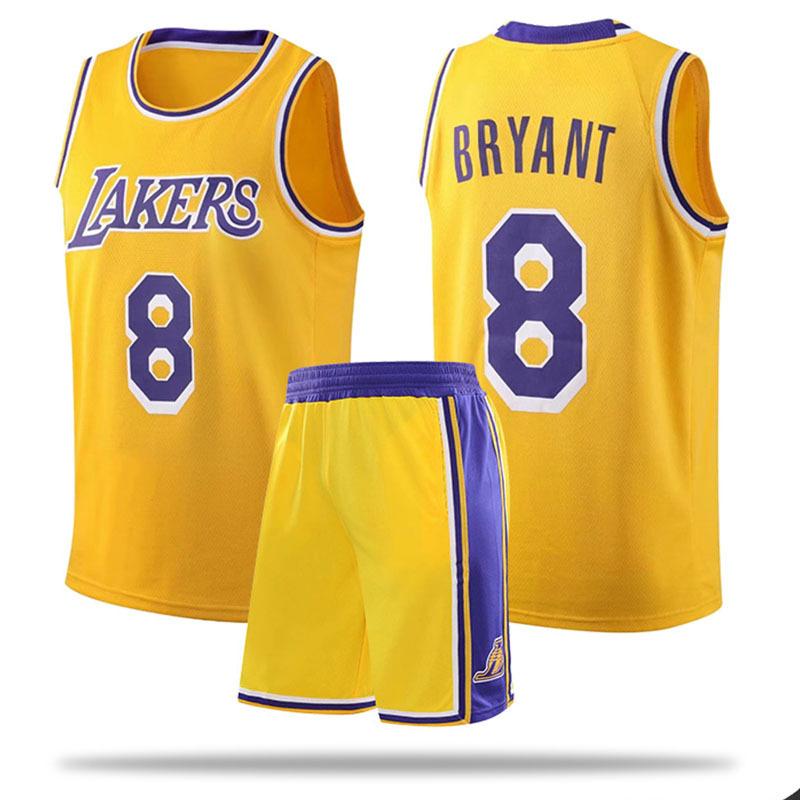 Lakers Trikot: James Kobe Nein. 24 Kinder-Klassenuniform, Spieluniform, Großhandel Basketballuniform-Set, Herren-Tanktop 5XL（185-195cm） white