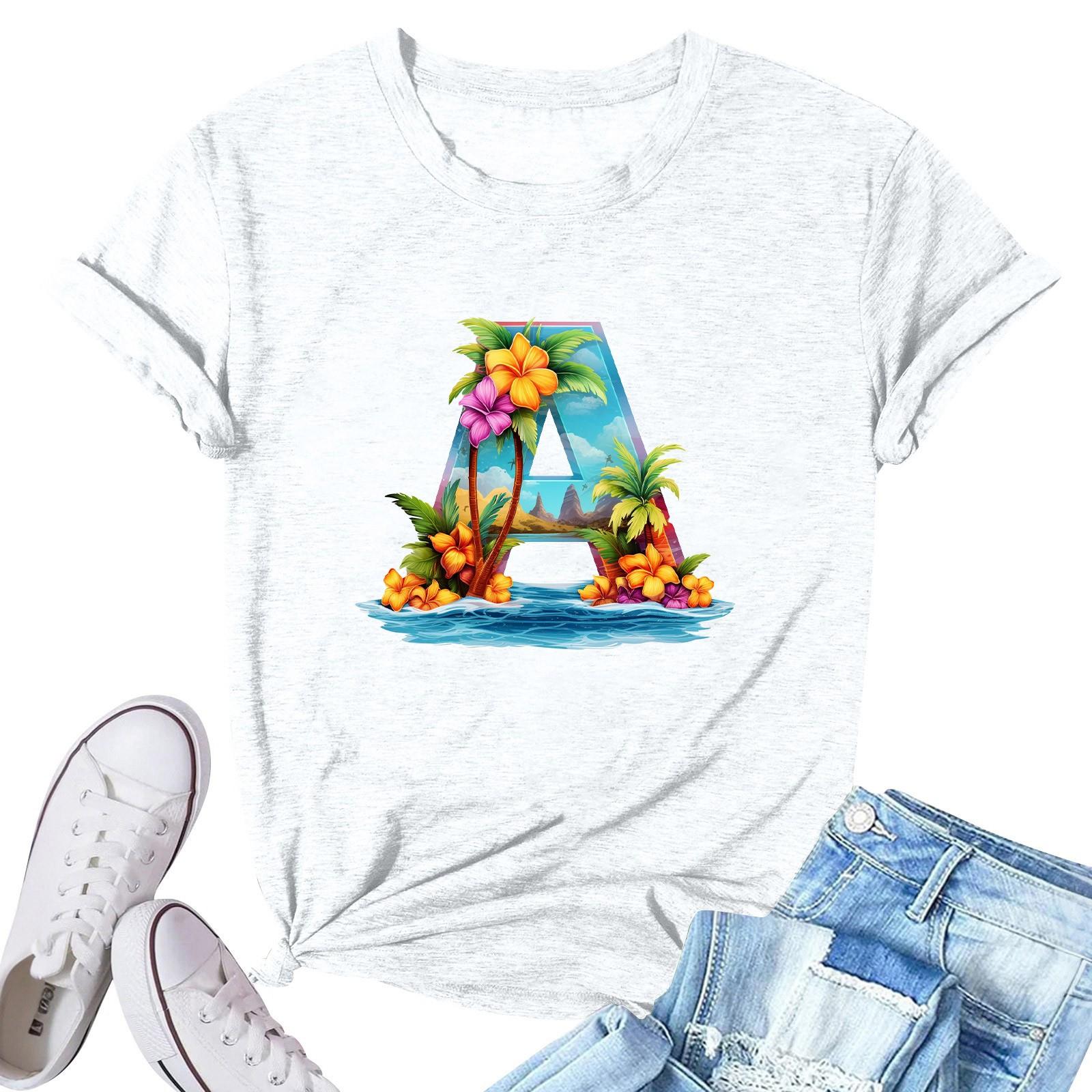 

Жіноча модна повсякденна плісирована кругла футболка з короткими рукавами з принтом XL білий