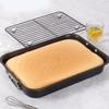 15Inch Turkey Roasting Pan Includes V-Shape Grill Rack Carbon Steel Roasting Tray Bakeware For Thanksgiving Christmas