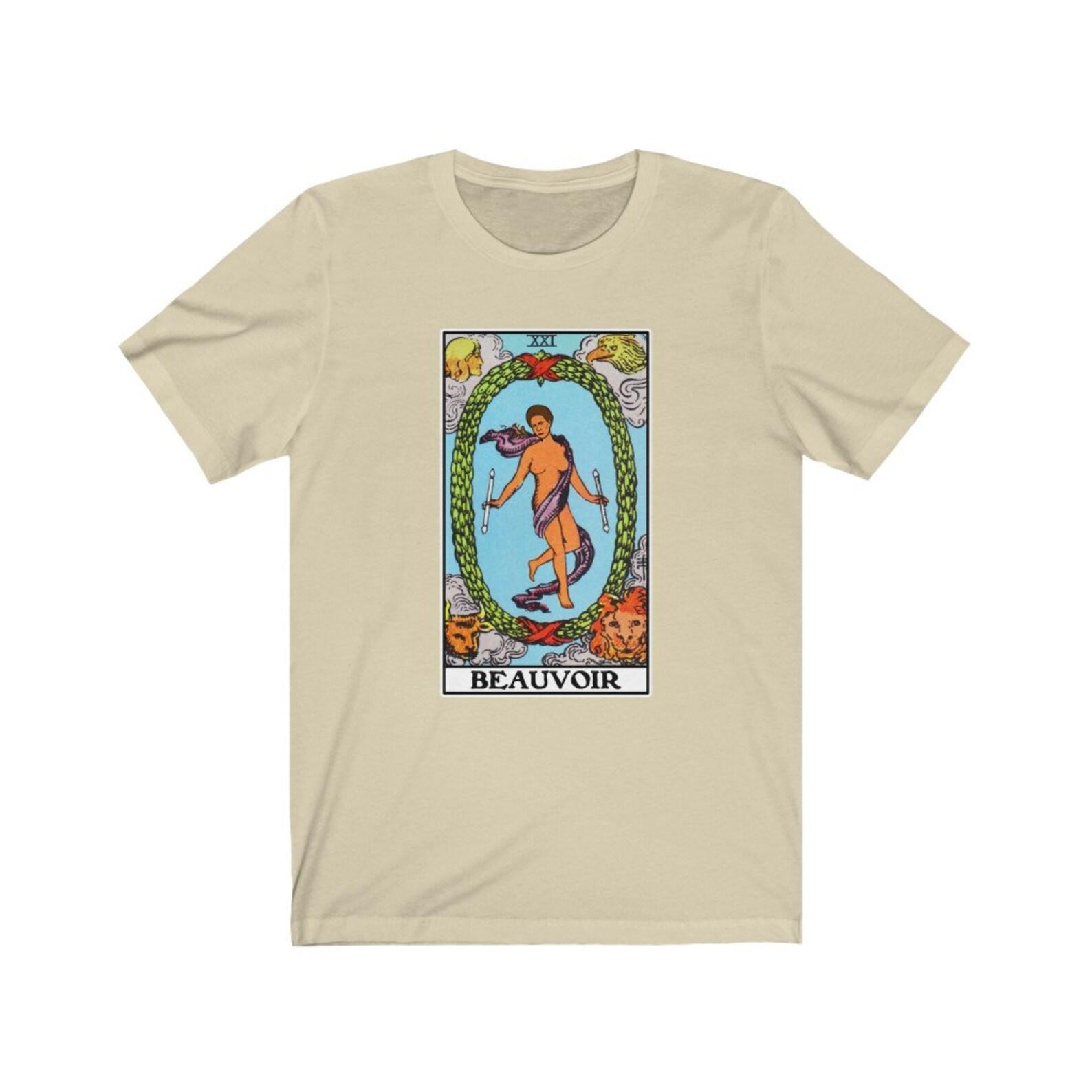 Simone de Beauvoir The World Tarot Philosophy Shirt S