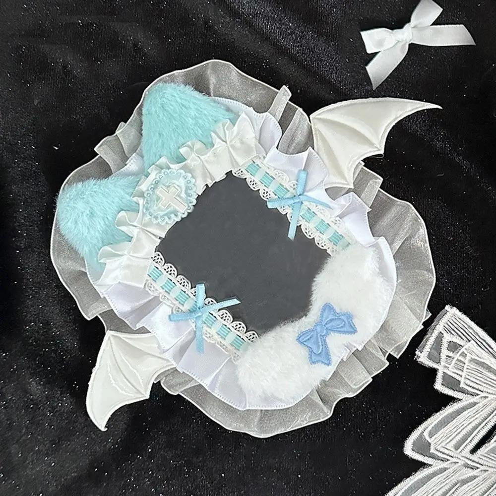 Sweet DIY Plush Card Holder Lolita Anime Lace Photocard Case Idol Display Handmade Photo Protector Case Card