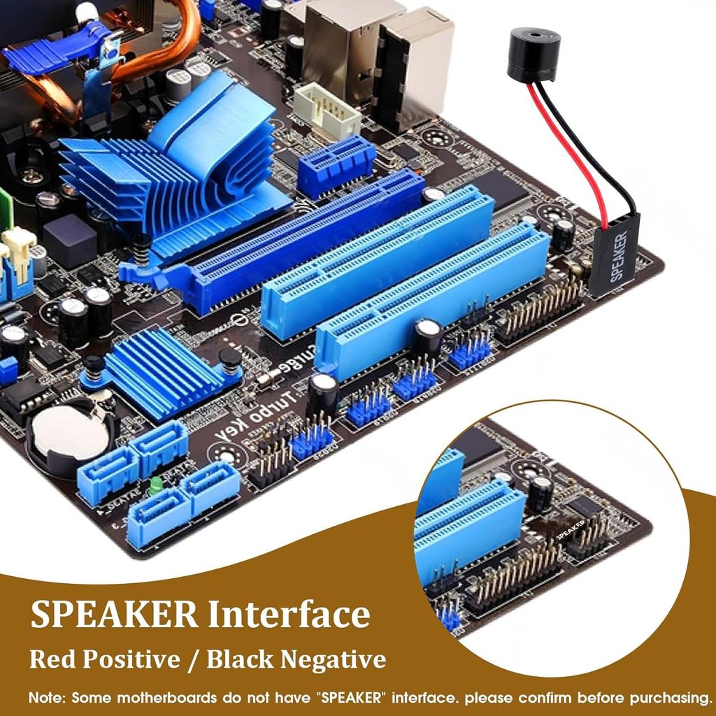 5 PCS PC Motherboard Speaker Mini Computer Case Speakers Pc Internal Mini Plug Buzzer Motherboard Buzzer Alarm