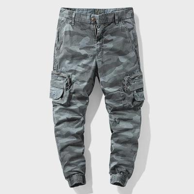 Modieuze camouflage-retro-overall met meerdere zakken en manchetten voor heren