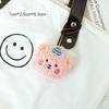 Korean Cute Bear Head Doll Keyring & Name Tag Pendant for Kids' Backpacks