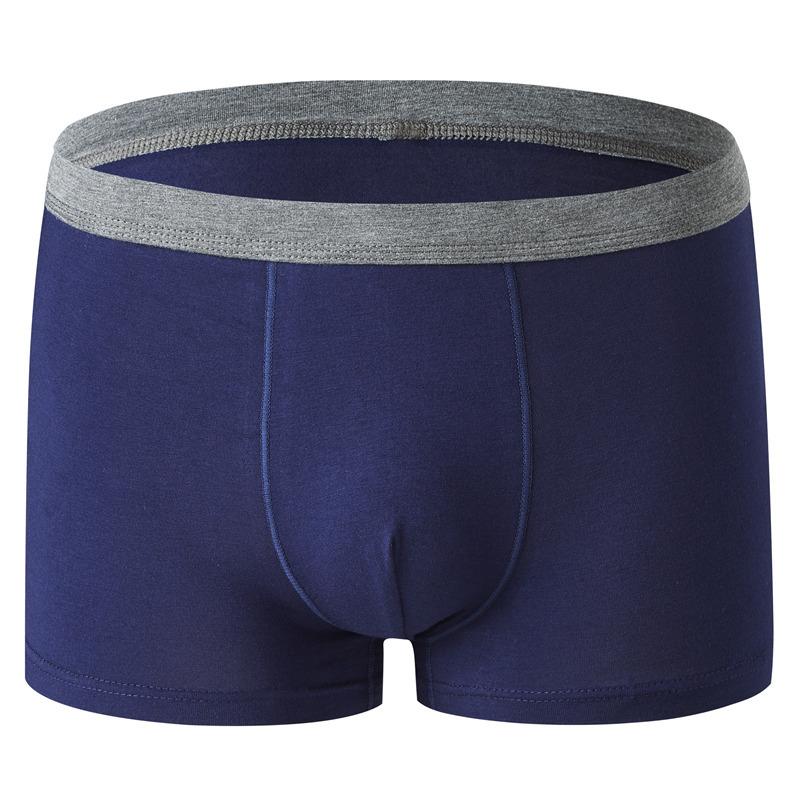 Large Size Men's Spring and Summer Cotton Youth Mid - Waist Flat Angle Underwear