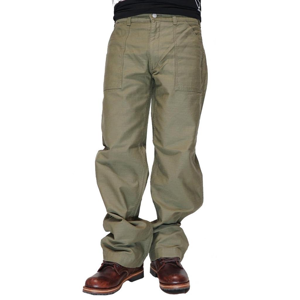 Kojima Jeans Basic Baker Work Made in One Pants, Pants, Japan, Wash, RNB-1201, Khaki-36