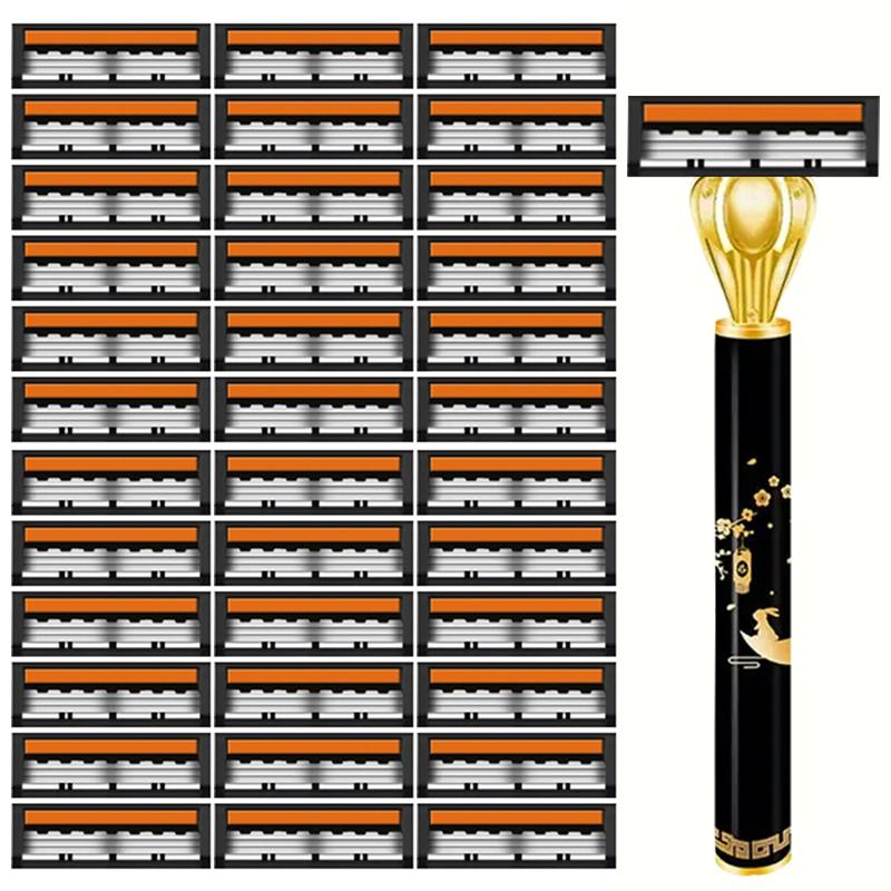 Holicí strojek zbrusu nový design Muži Holení břitvou Třívrstvý holicí strojek Opakovaně použitelný holicí strojek Importovaná čepel Výměna více nástrojových hlav